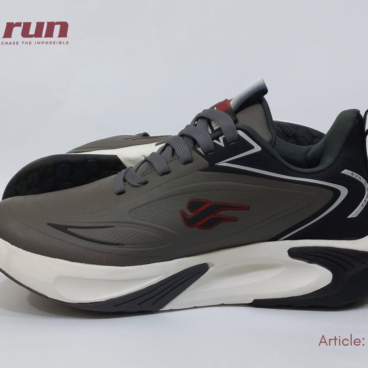 RUN Model 7185 Dark Gray Running Shoes for Men