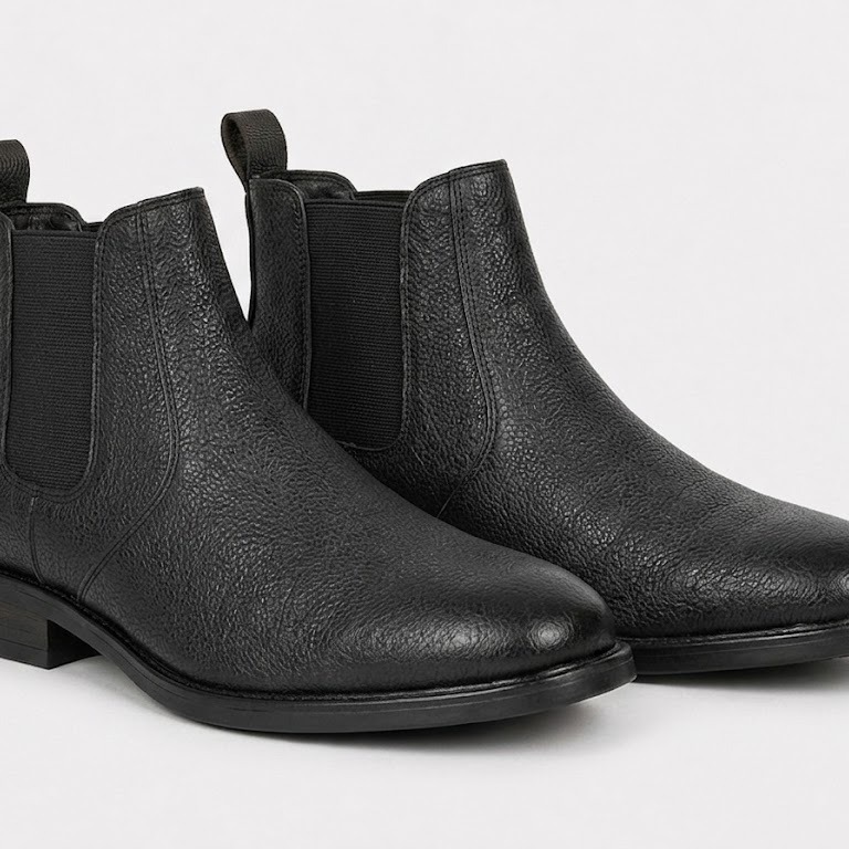 RUN Black Chelsea Boots for Men