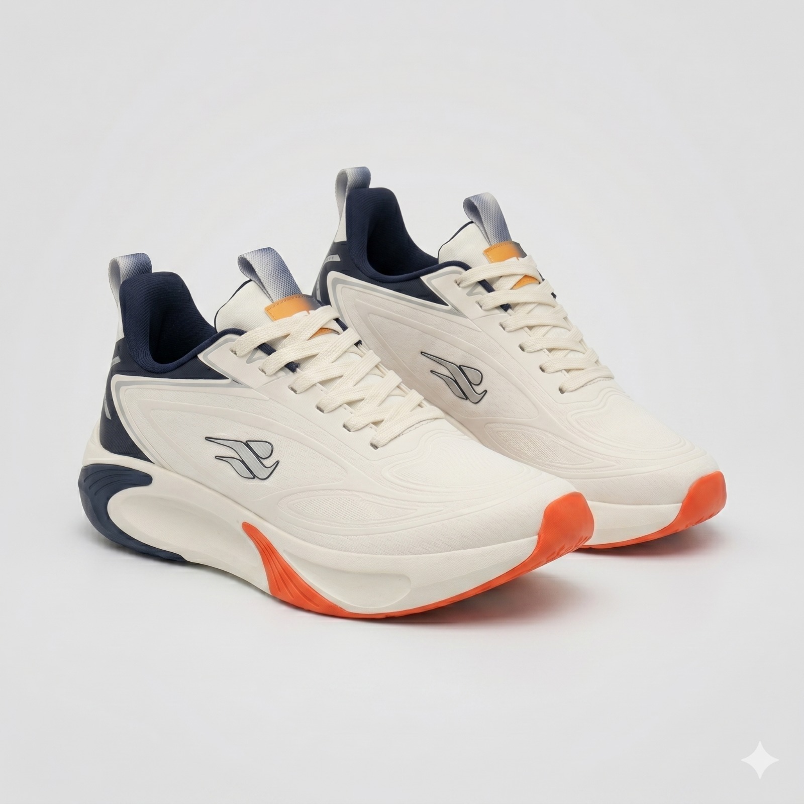 Run Shoes 7185 White/Blue Comfortable Lightweight Sports Sneakers for Men