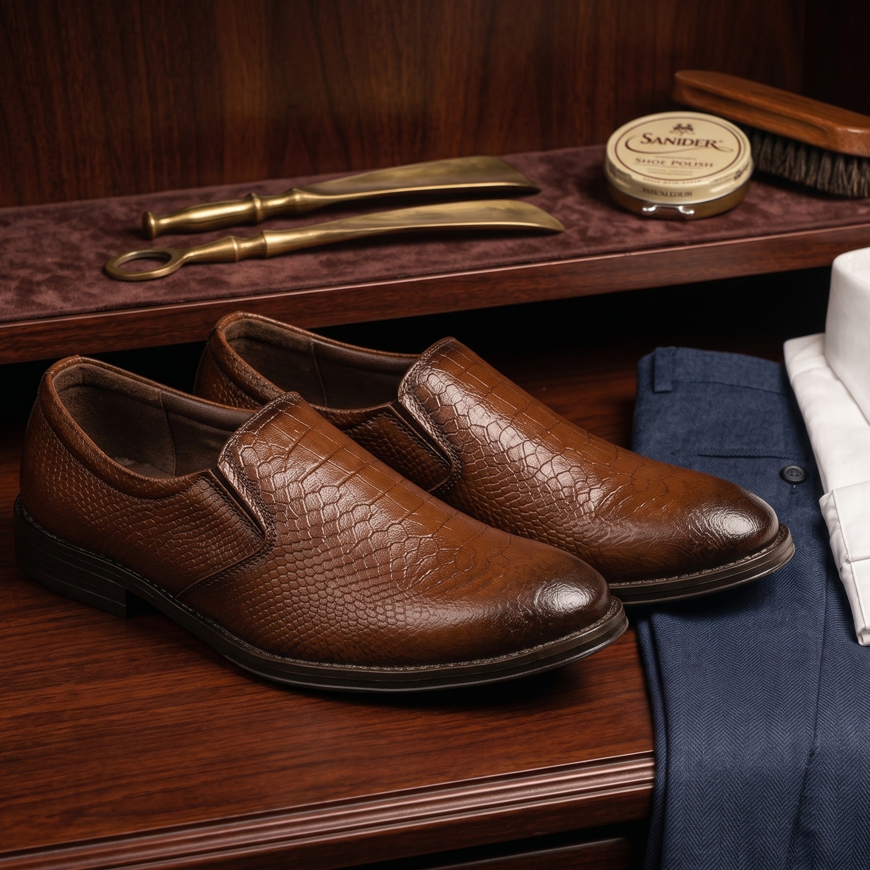 Men's Brown Formal Shoes Art 2291 | Slip-On Dress Shoes